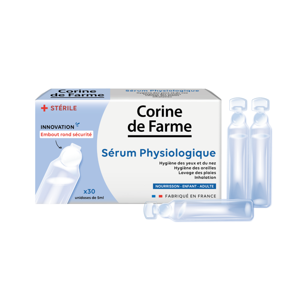 Sérum physiologique conjonctivite yeux bébé