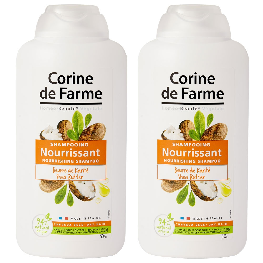 Lot de 2 Shampooings Nourrisant au Beurre de Karité