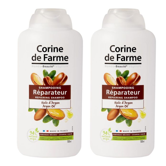 Lot de 2 Shampooings Réparateur à l'Huile d'Argan 500ml