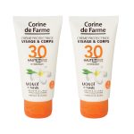 Lot de 2 Crèmes protectrice visage&corps SPF30 - Corine de Farme