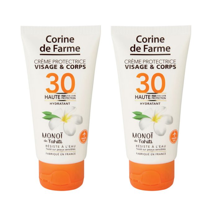 Lot de 2 Crèmes protectrice visage&corps SPF30 - Corine de Farme