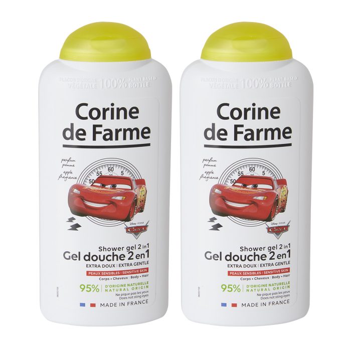 Lot de 2 Gel douche 2en1 Extra Doux Corps & Cheveux Cars Corine de Farme