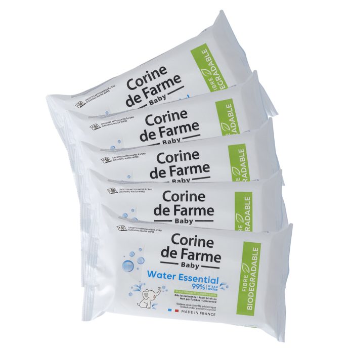 Lingettes Nettoyantes Water Essential BIODEGRADABLES - x56 - Corine de Farme