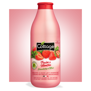 Gel de Ducha y Baño Leche Hidratante - Fresa y Menta