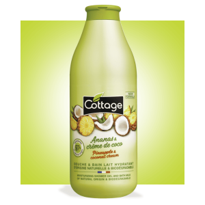 Moisturizing Shower & Bath Milk - Pineapple and Coconut Cream