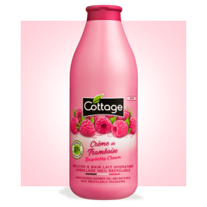 Gel de Ducha y Baño Leche Hidratante - Crema de Frambuesa