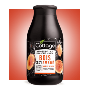 Champú y gel de ducha 3 en 1 para hombres - Madera Ámbar