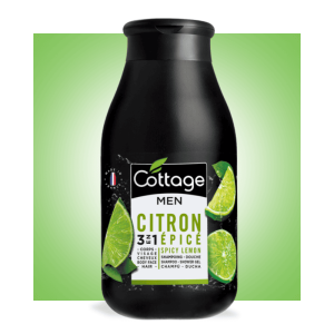 Champú y gel de ducha para hombres 3 en 1 - Limón especiado