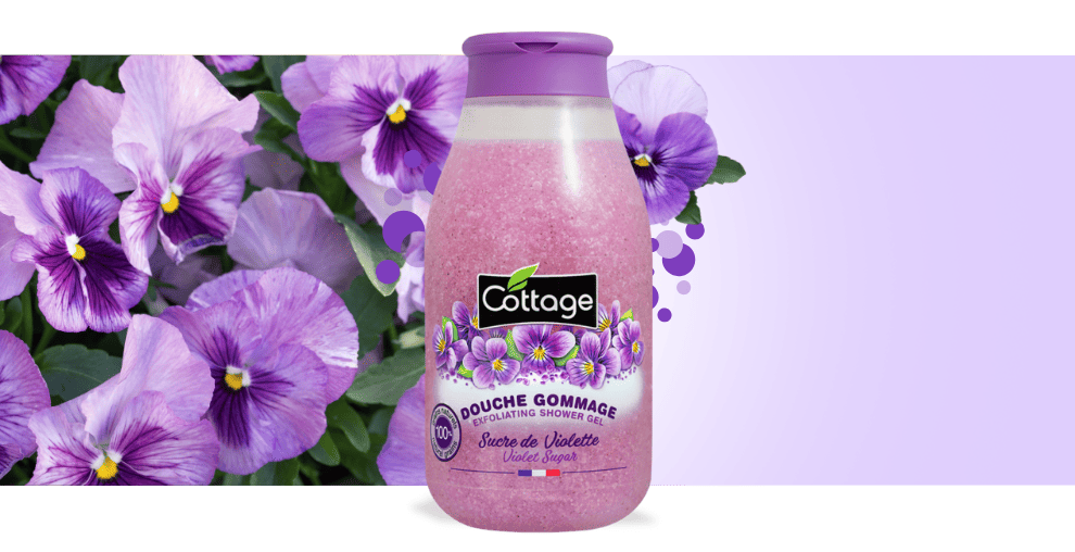 Image égérie COTTAGE Gommage Violette 250ml V1