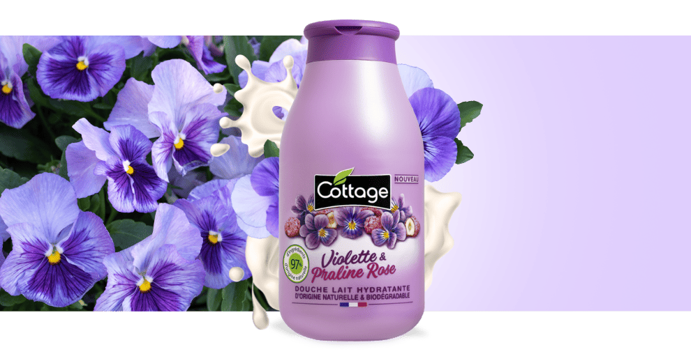 Image égérie COTTAGE Violette Praline 250ml V1
